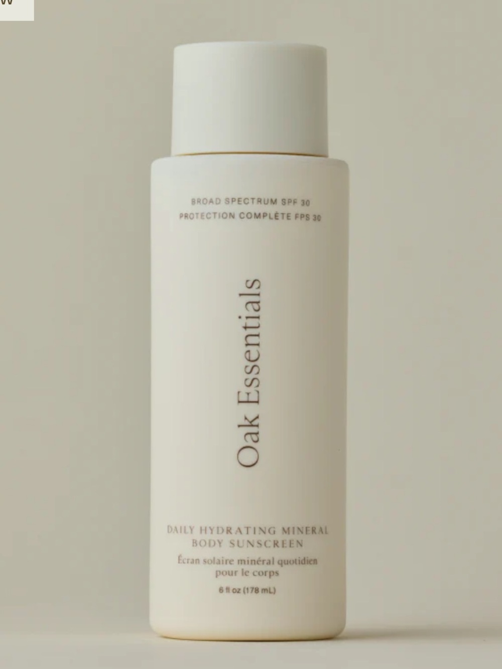 Oak Essentials Daily Hydrating Mineral Body Sunscreen